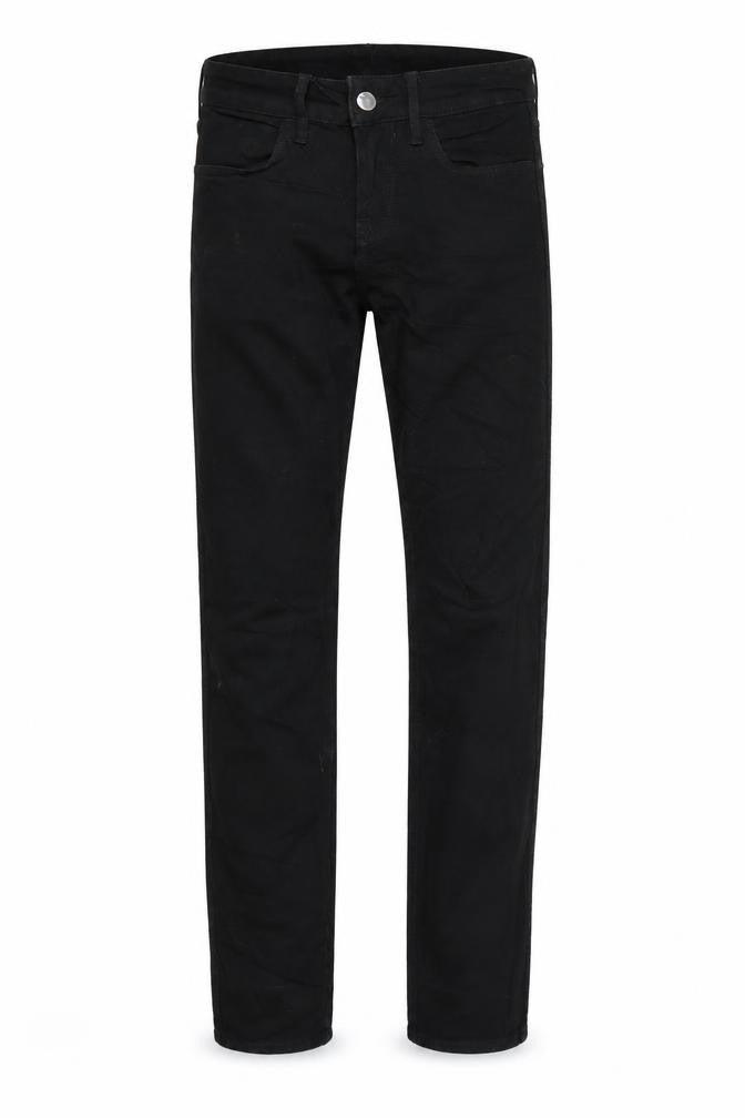 Front view of Denim men’s black skinny jeans, size 30, 26-inch leg