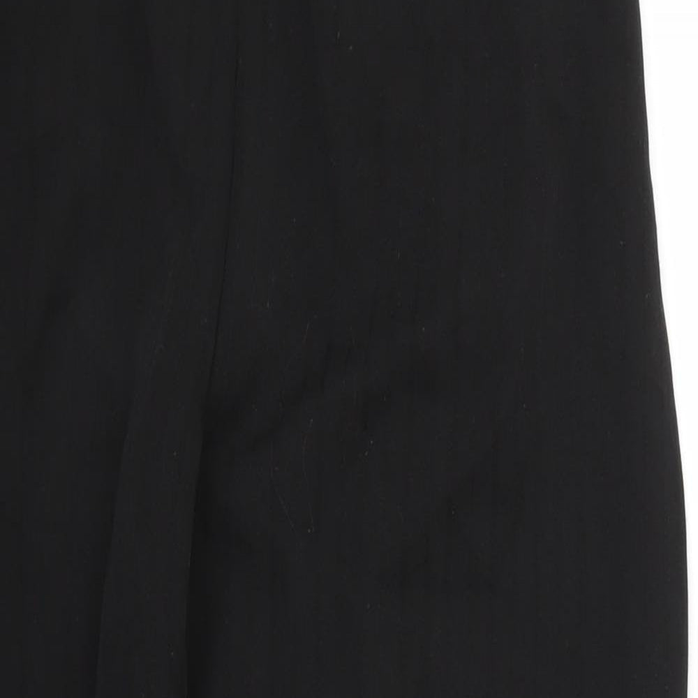 Preworn Womens Black Striped  Trousers  Size 16 L27 in