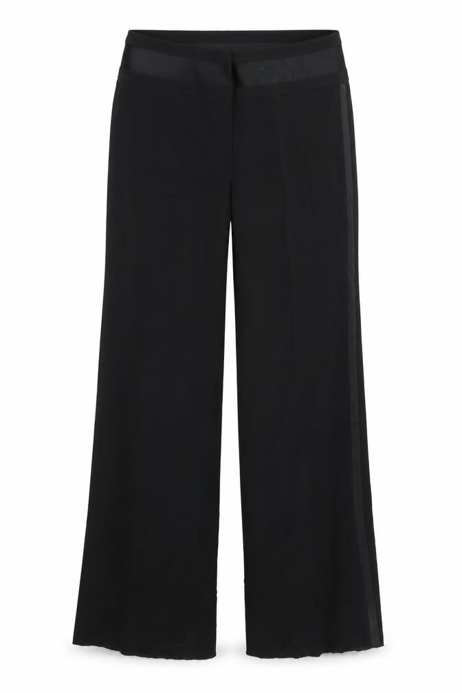 Front view of Linea women’s black trousers, size UK 10, 29-inch leg