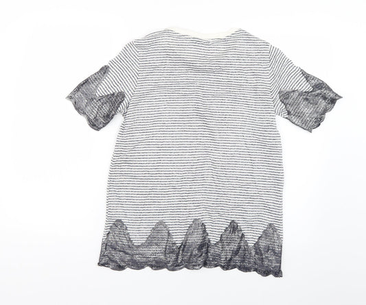 marks Womens Multicoloured Striped  Basic Blouse Size 10