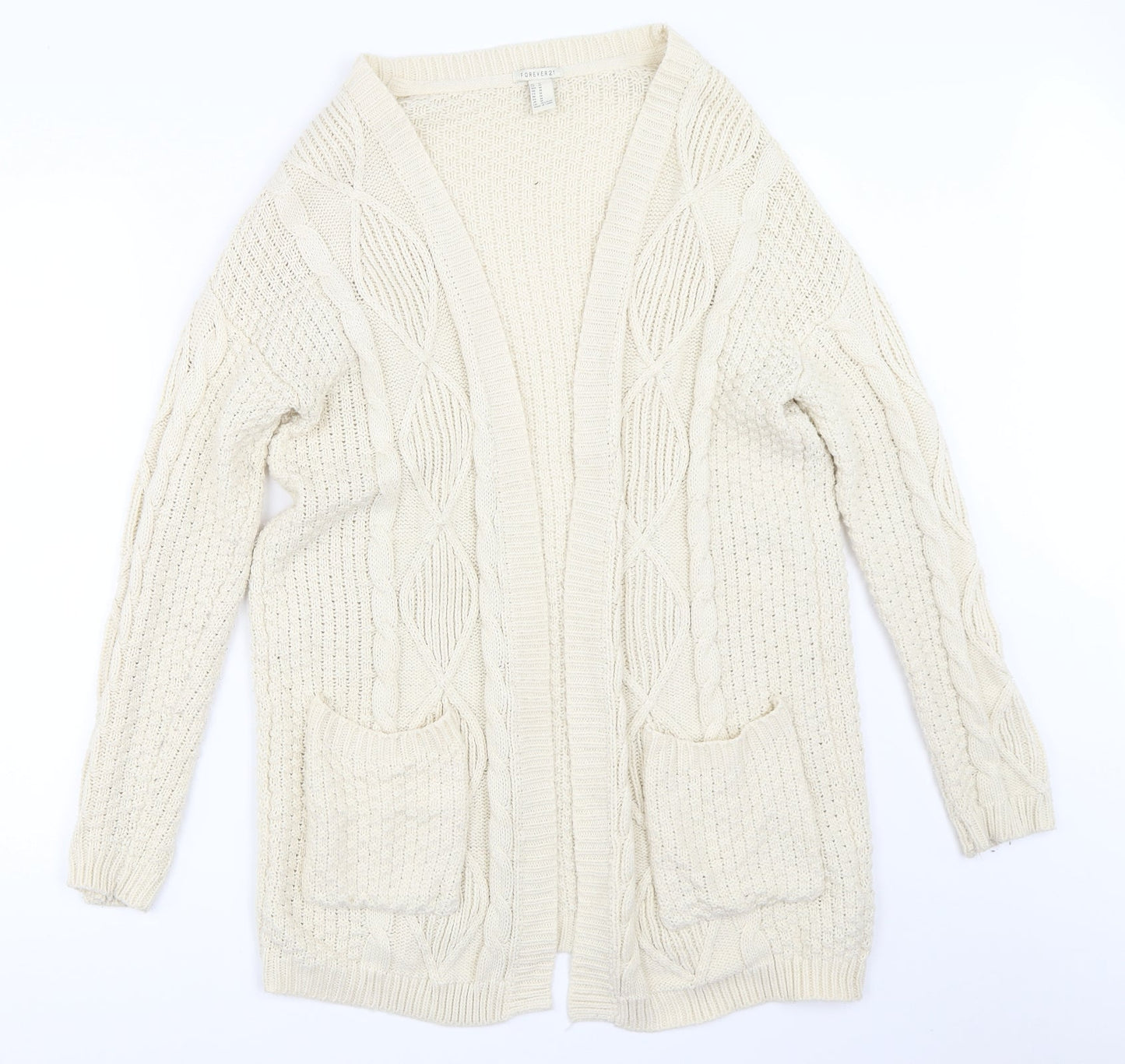 FOREVER 21 Womens Beige   Cardigan Jumper Size M