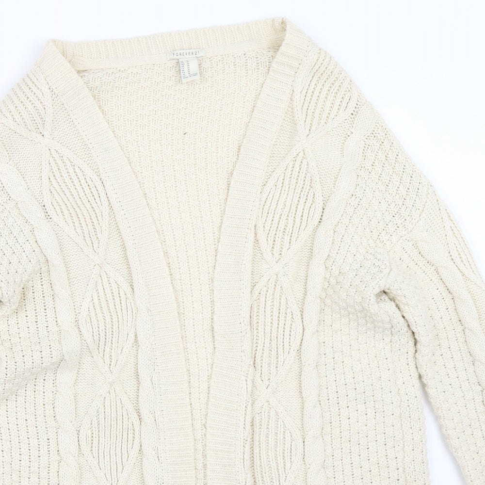 FOREVER 21 Womens Beige   Cardigan Jumper Size M