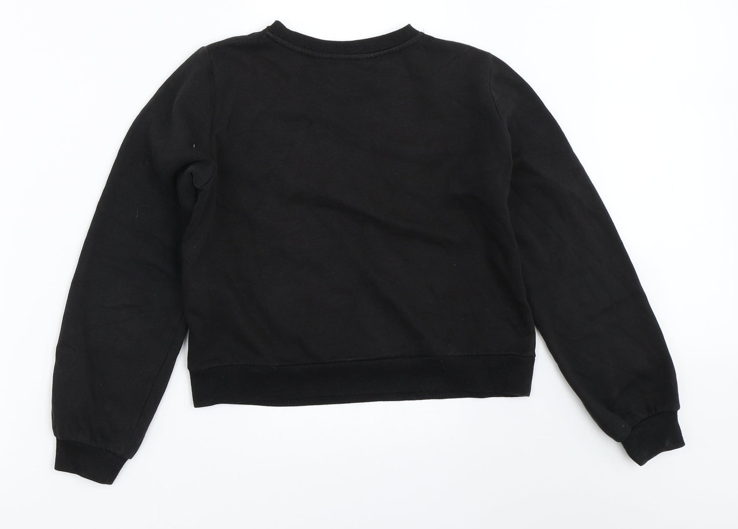 H&M Girls Black   Pullover Sweatshirt Size 11-12 Years