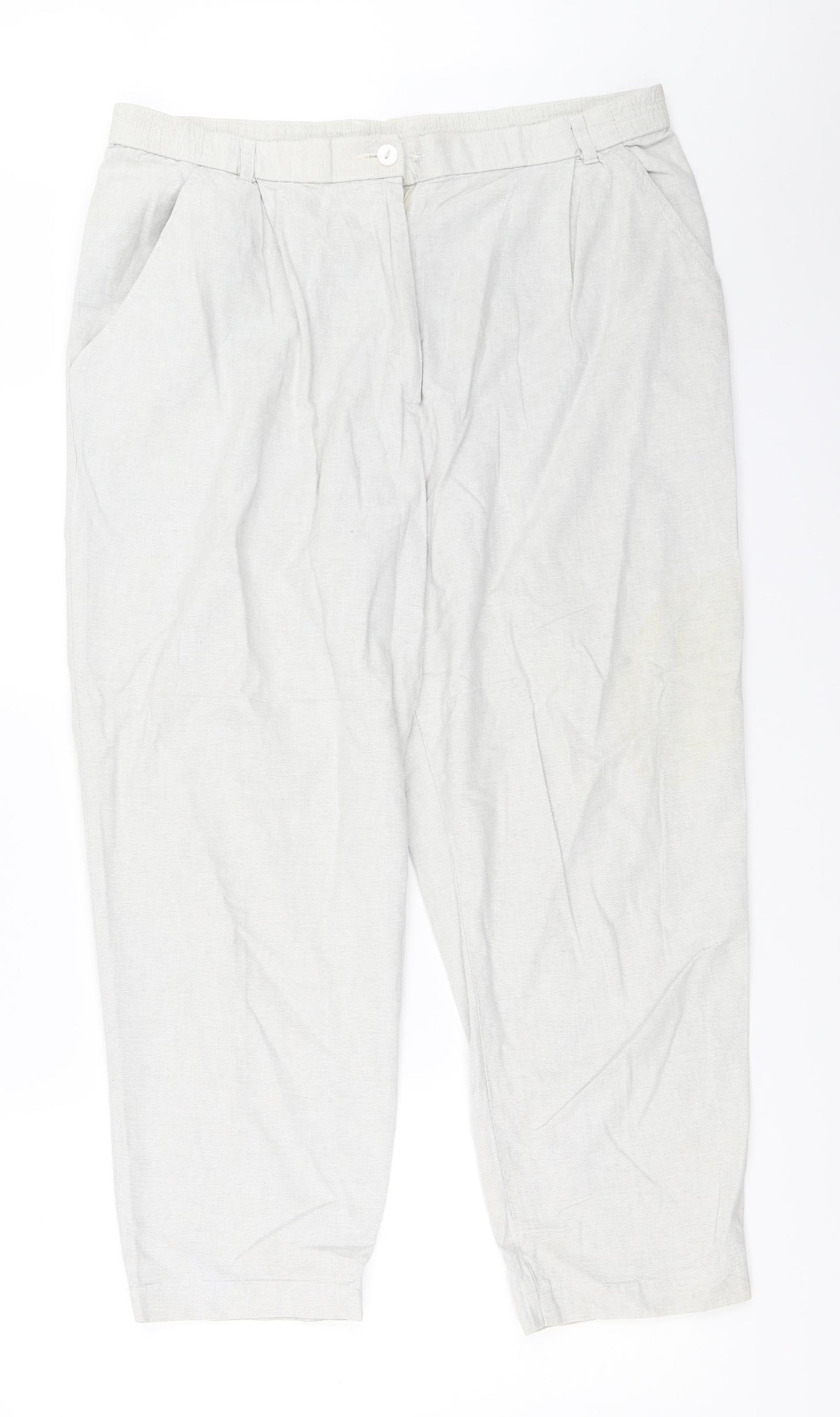 Marks and Spencer Womens Grey   Trousers  Size 18 L25 in