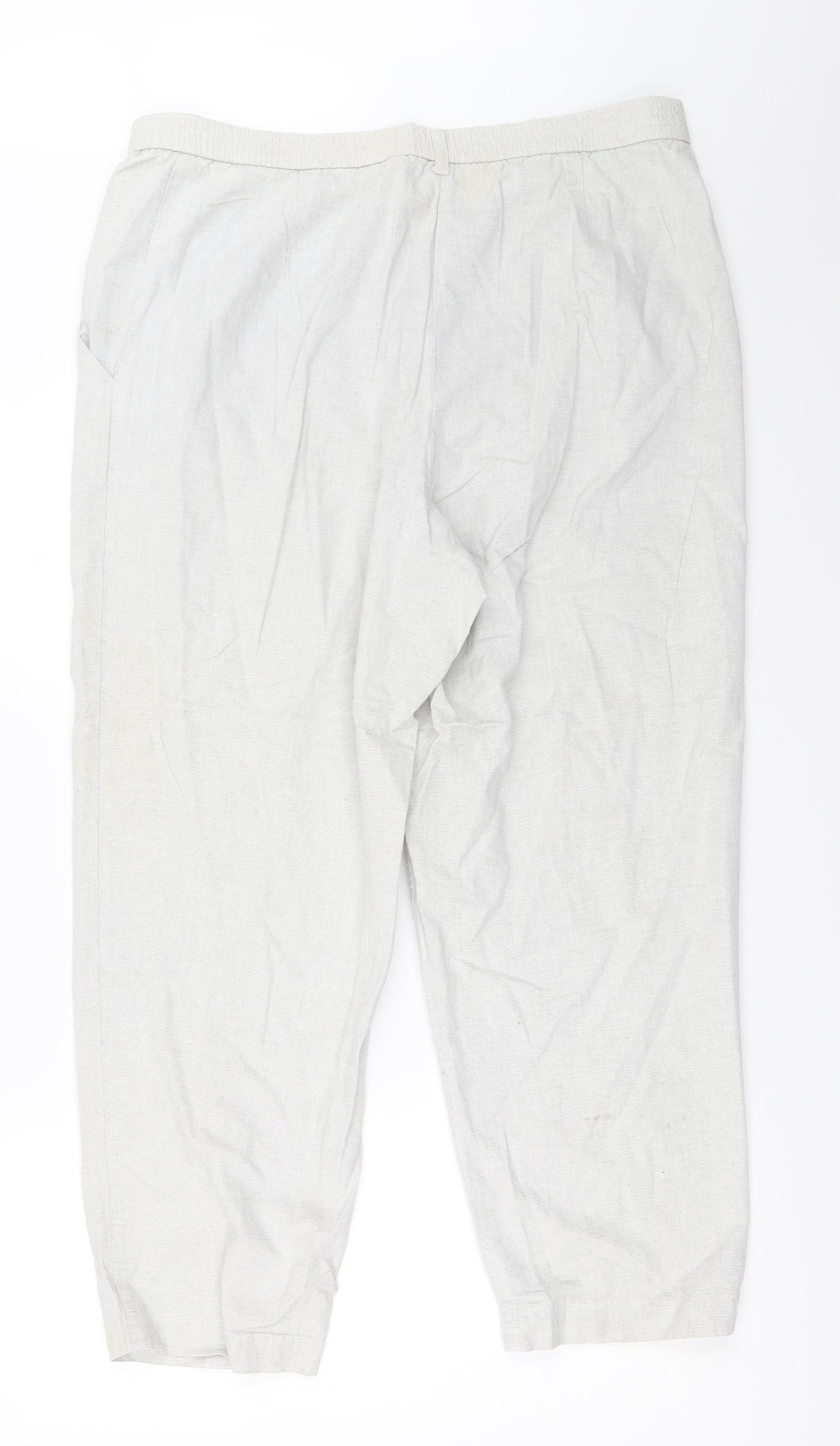 Marks and Spencer Womens Grey   Trousers  Size 18 L25 in