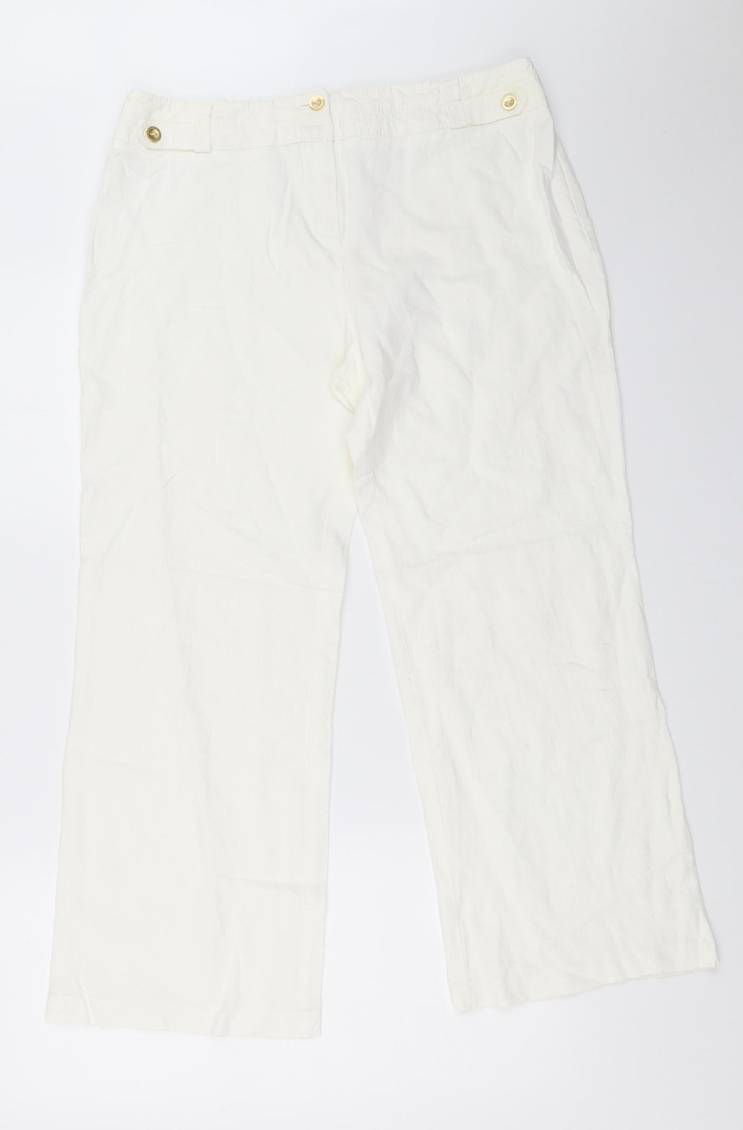Preworn Womens White   Trousers  Size 34 in L26 in