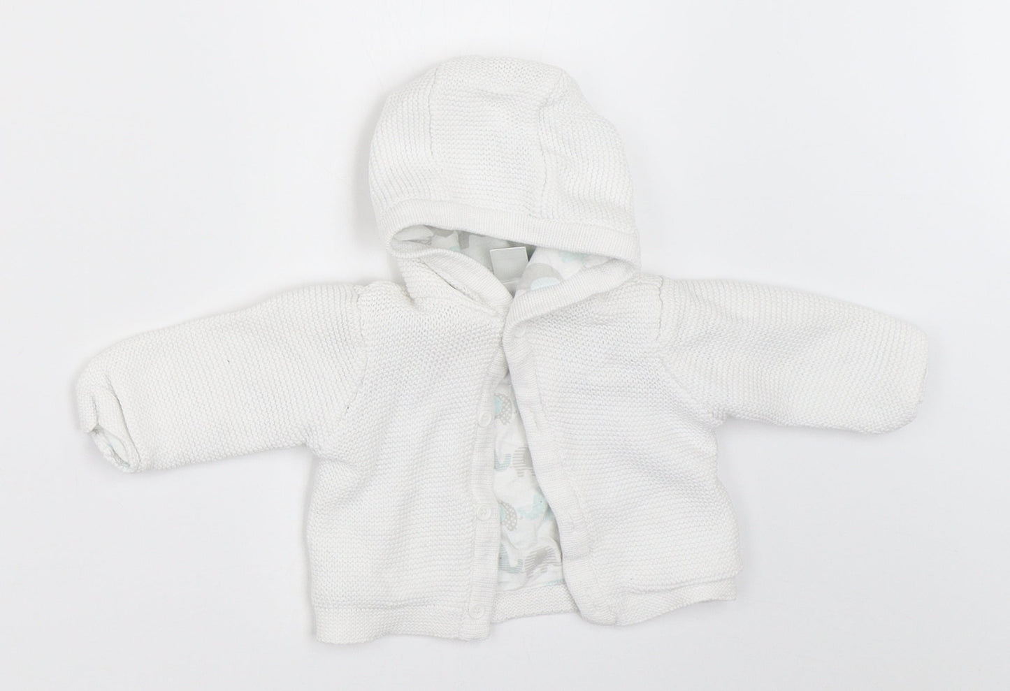 Mini Club Baby White   Cardigan Jumper Size 0-3 Months