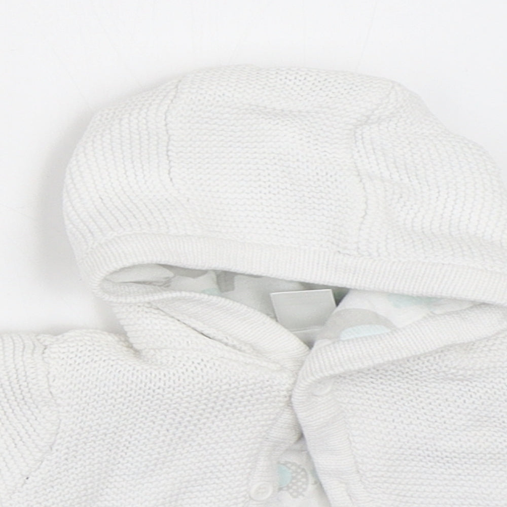 Mini Club Baby White   Cardigan Jumper Size 0-3 Months