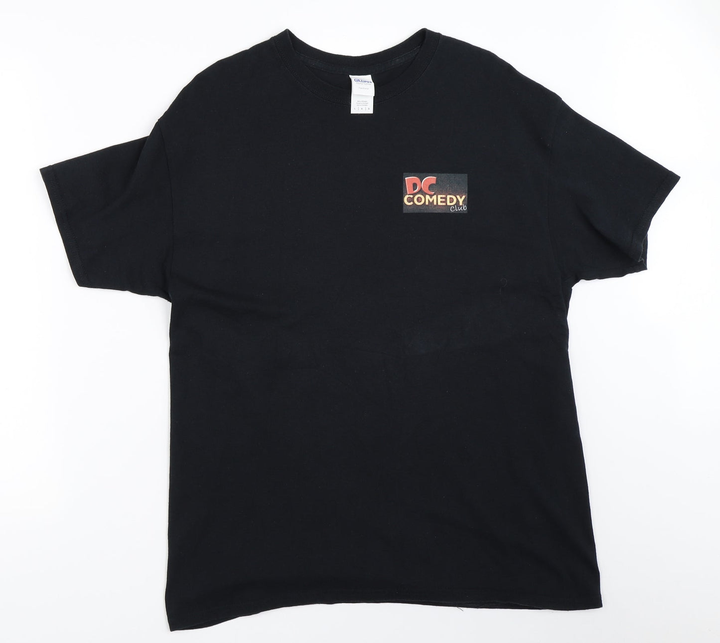Gildan Mens Black    T-Shirt Size L  - dc comedy club