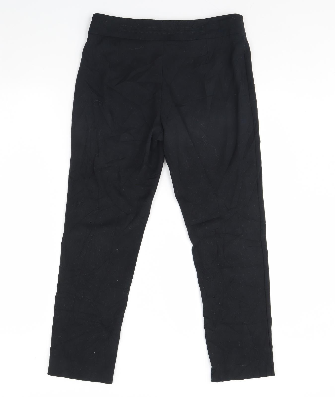 M&S Womens Black   Trousers  Size 10 L28 in