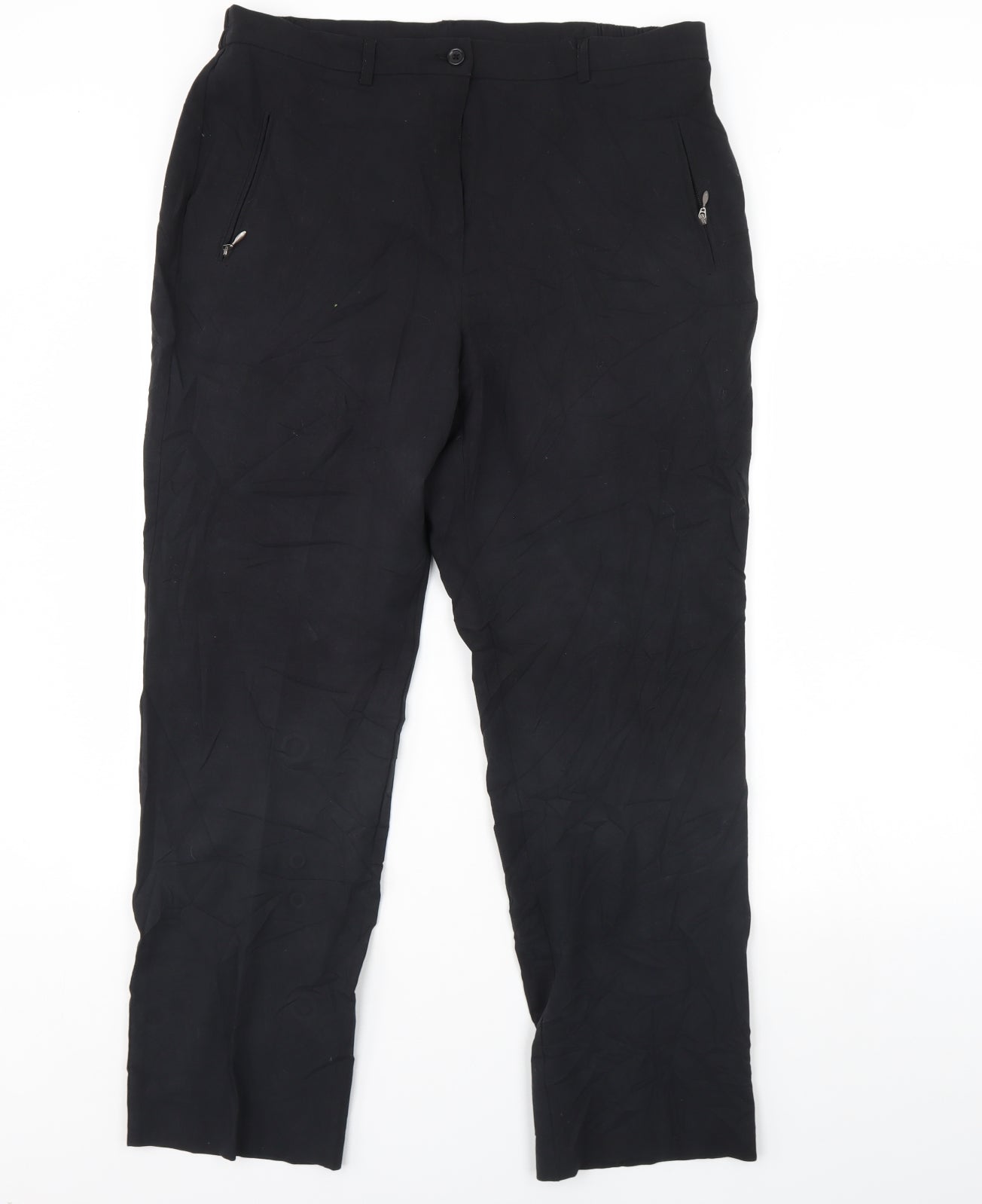m&s Womens Black   Trousers  Size 16 L30 in