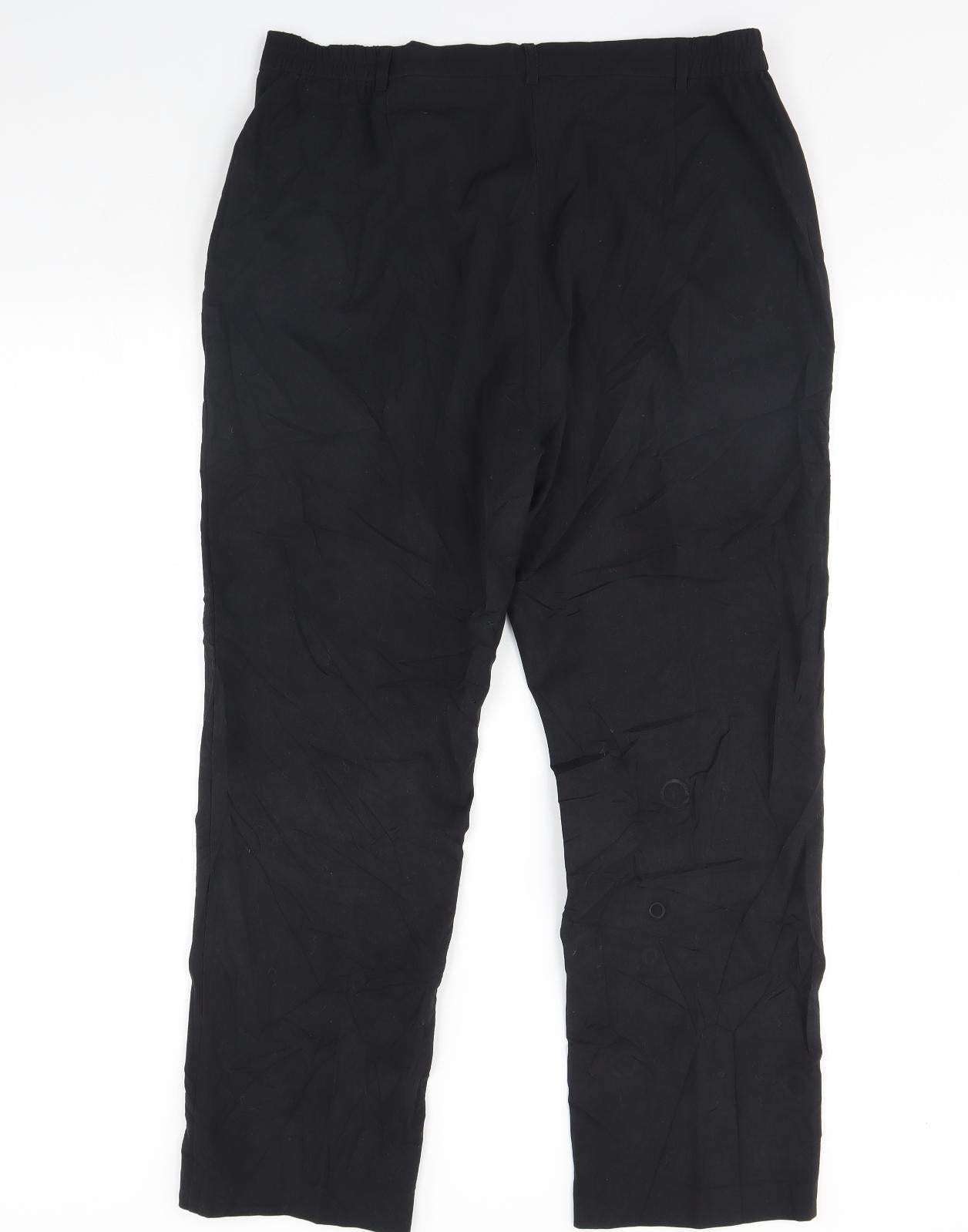 m&s Womens Black   Trousers  Size 16 L30 in