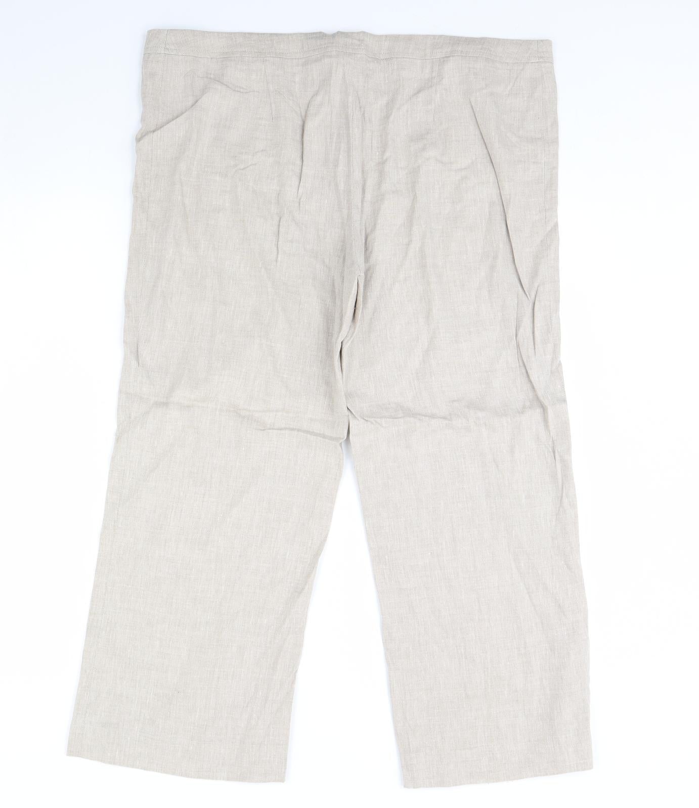 Preworn Womens Beige   Trousers  Size 40 in L28 in