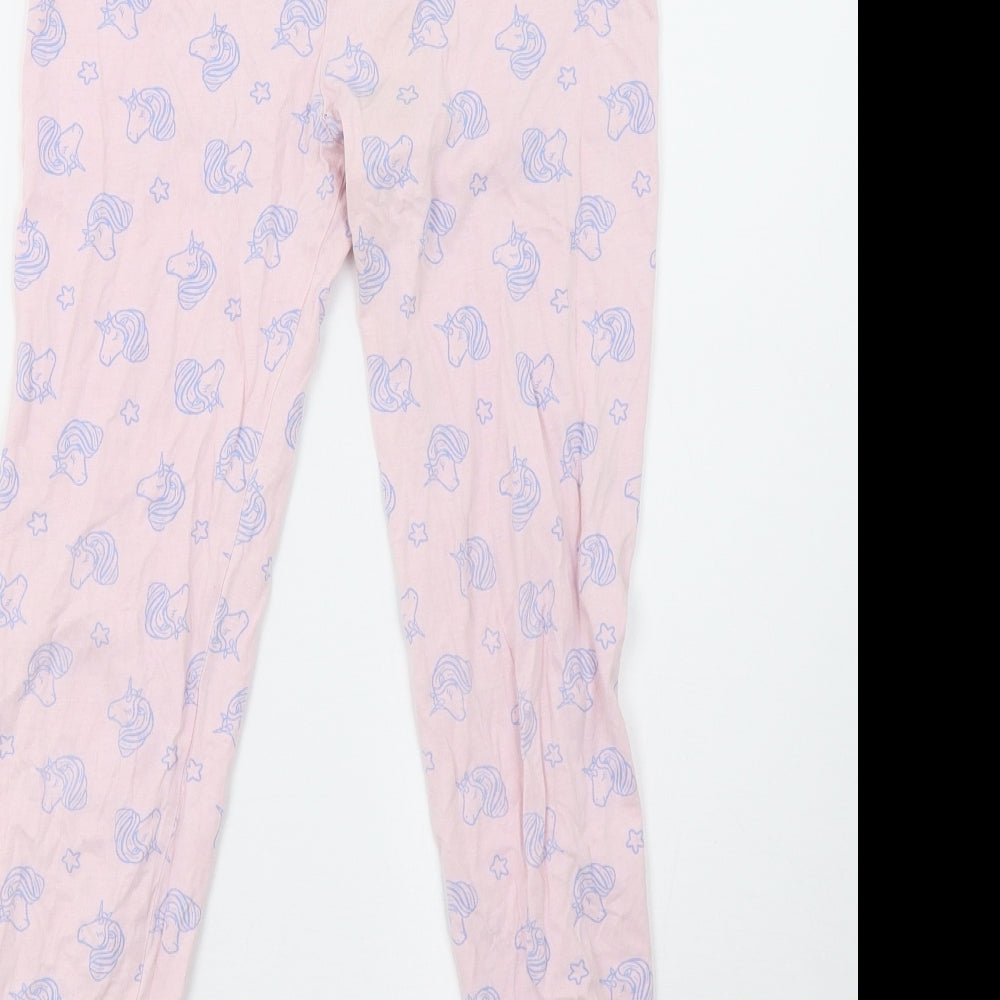 George Girls Pink Polka Dot   Pyjama Set Size 10-11 Years