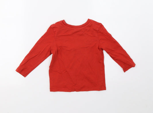 George Boys Red    Pyjama Top Size 24 Months