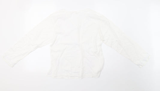 Preworn Womens White   Basic Blouse Size M