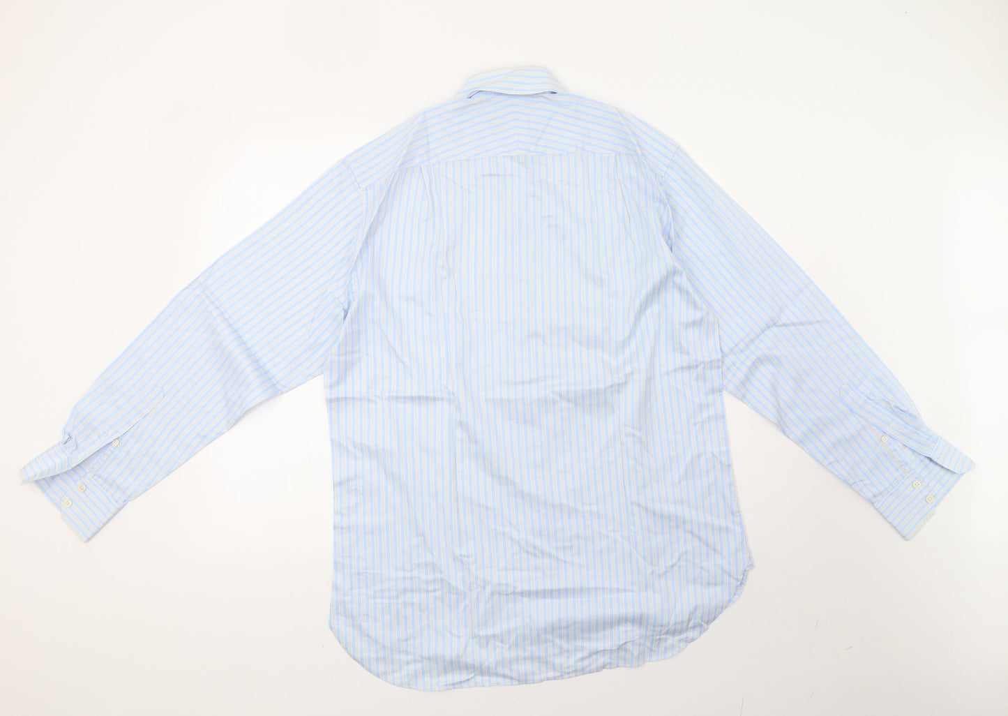 Marks and Spencer Mens Grey Striped   Button-Up Size L