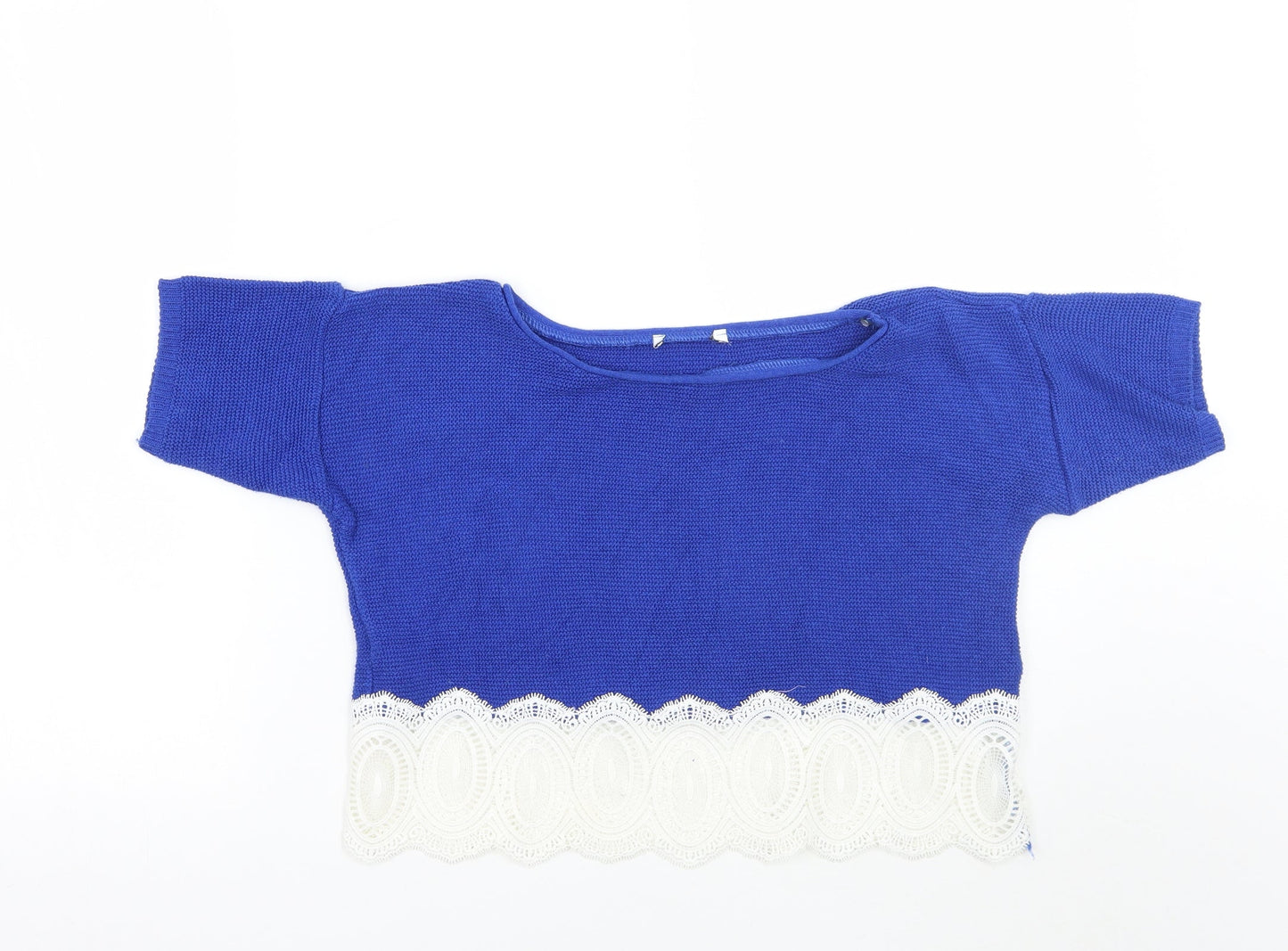 Preworn Womens Blue   Cropped Polo Size M