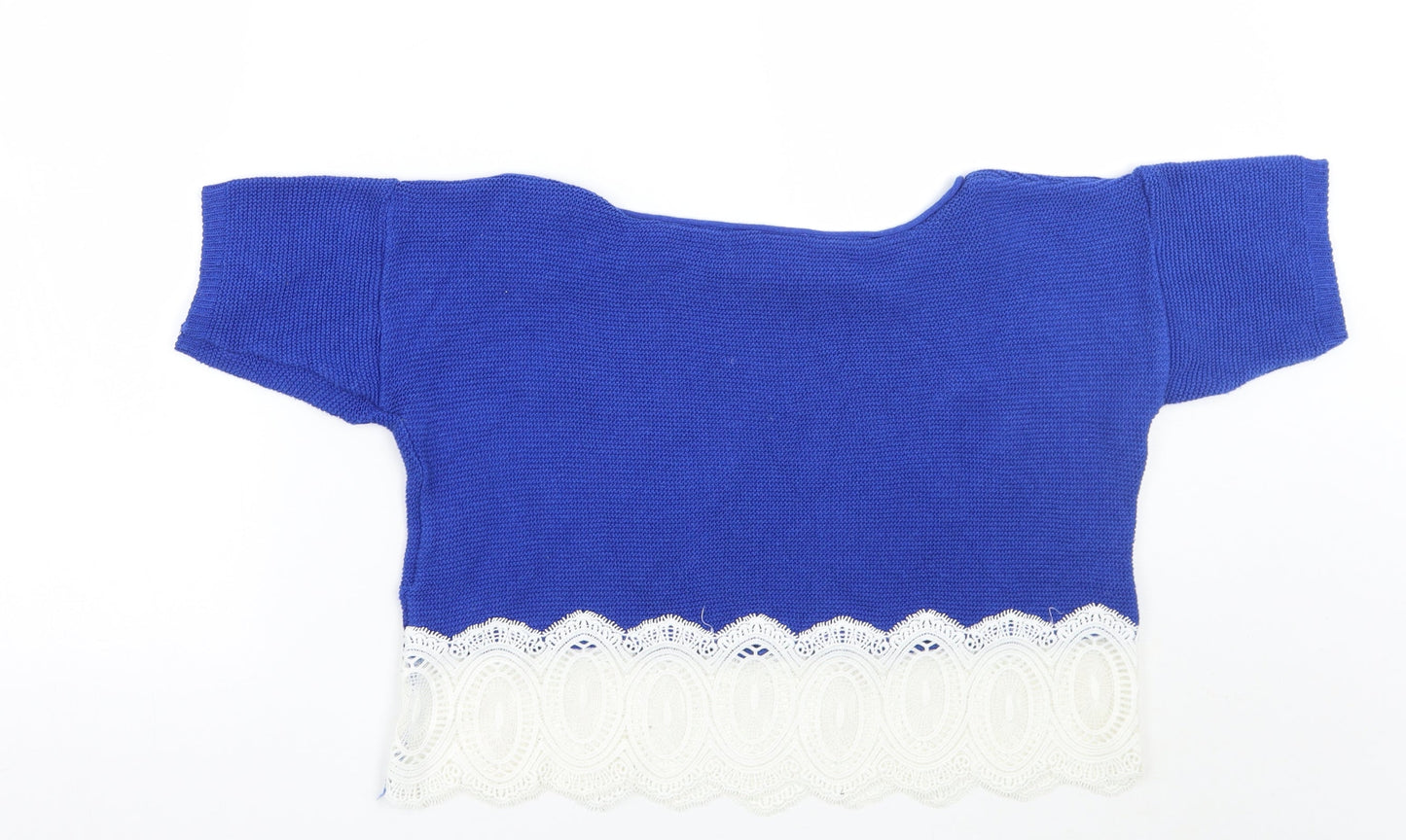 Preworn Womens Blue   Cropped Polo Size M