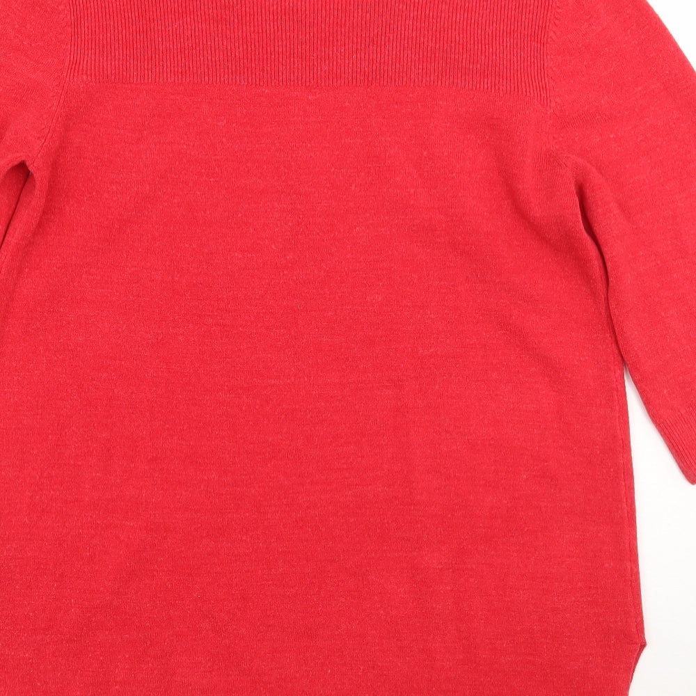 F&F Womens Red   Pullover Jumper Size 14