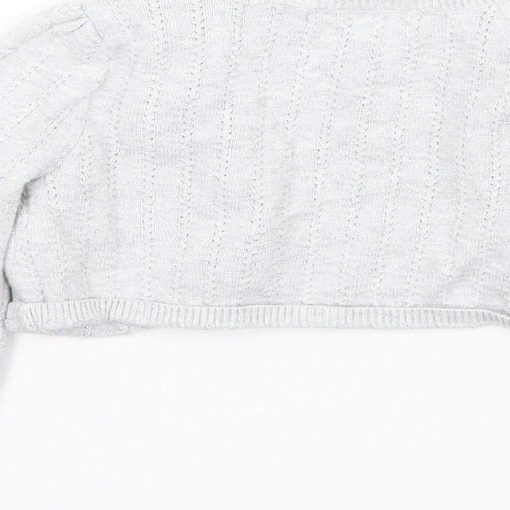 Marks and Spencer Girls Grey   Cardigan Jumper Size 3-4 Years