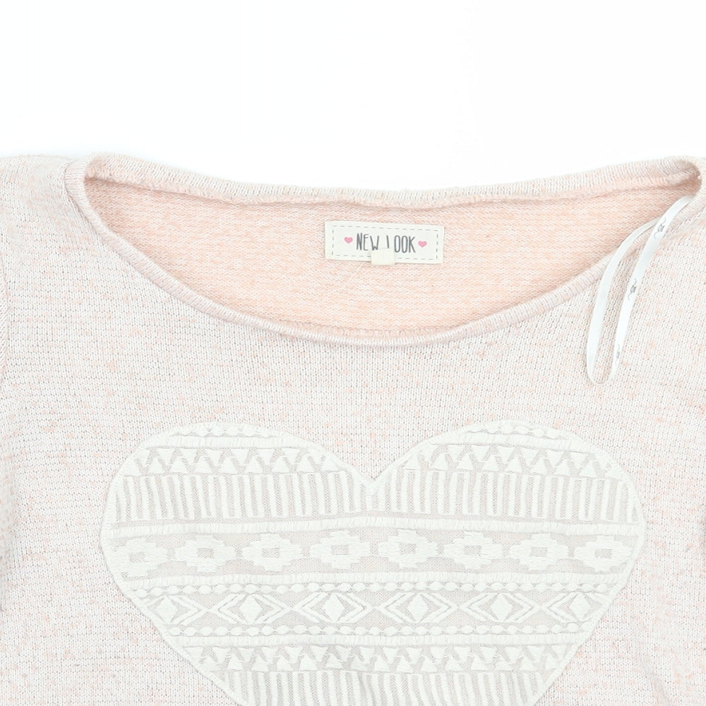 Newlook Womens Pink   Pullover Jumper Size 10