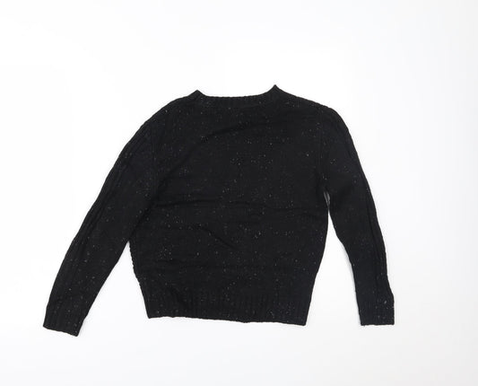 Marks and Spencer Boys Black   Pullover Jumper Size 7-8 Years