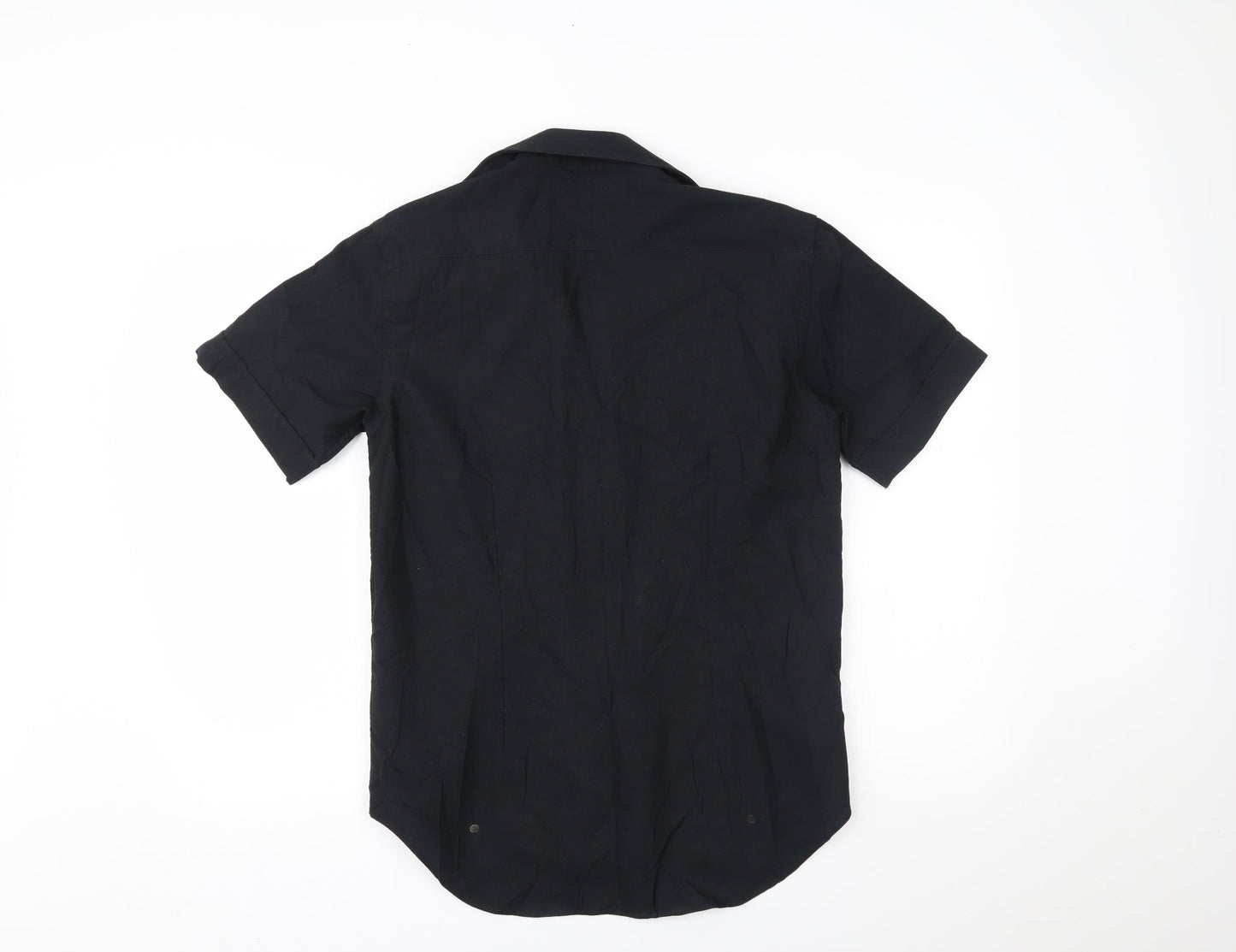 Moto Mens Black    Button-Up Size M
