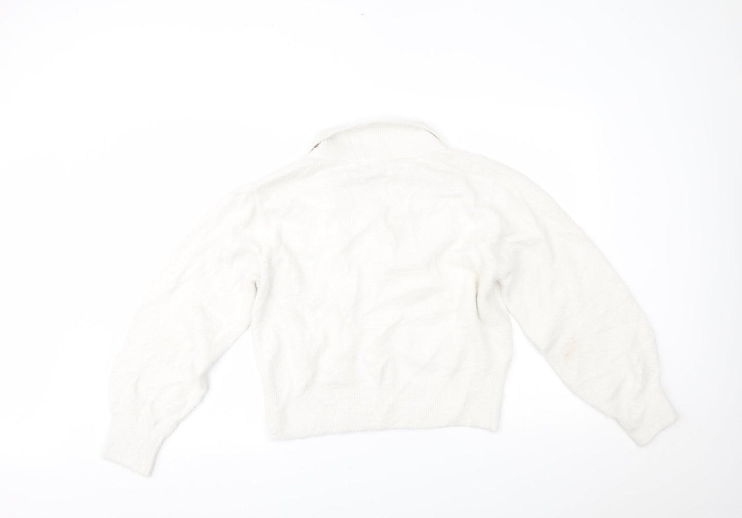 H&M Womens White   Pullover Jumper Size S
