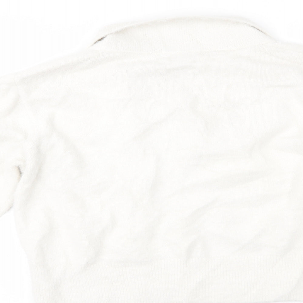 H&M Womens White   Pullover Jumper Size S