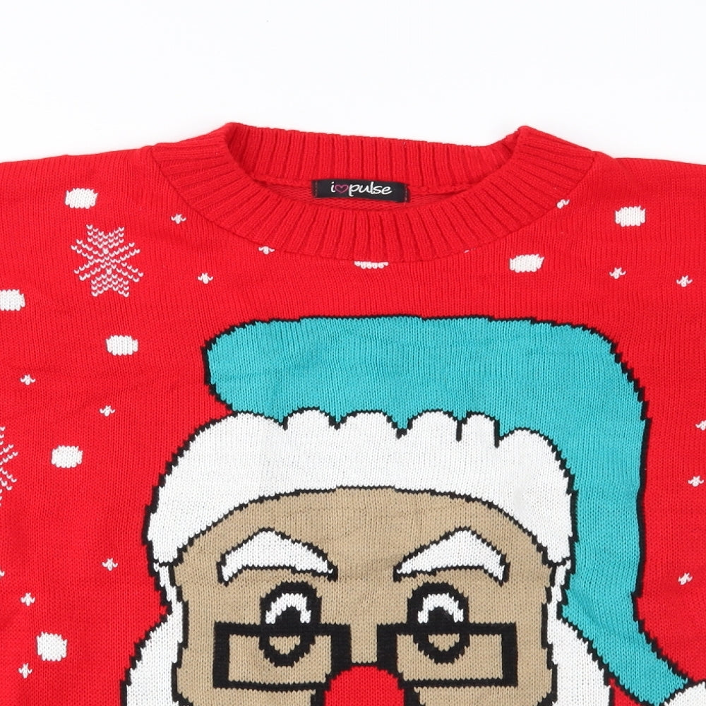 I love pulse Womens Red   Pullover Jumper One Size  - christmas