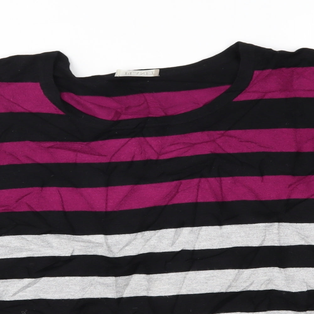 planet Womens Purple Striped  Pullover Jumper Size S