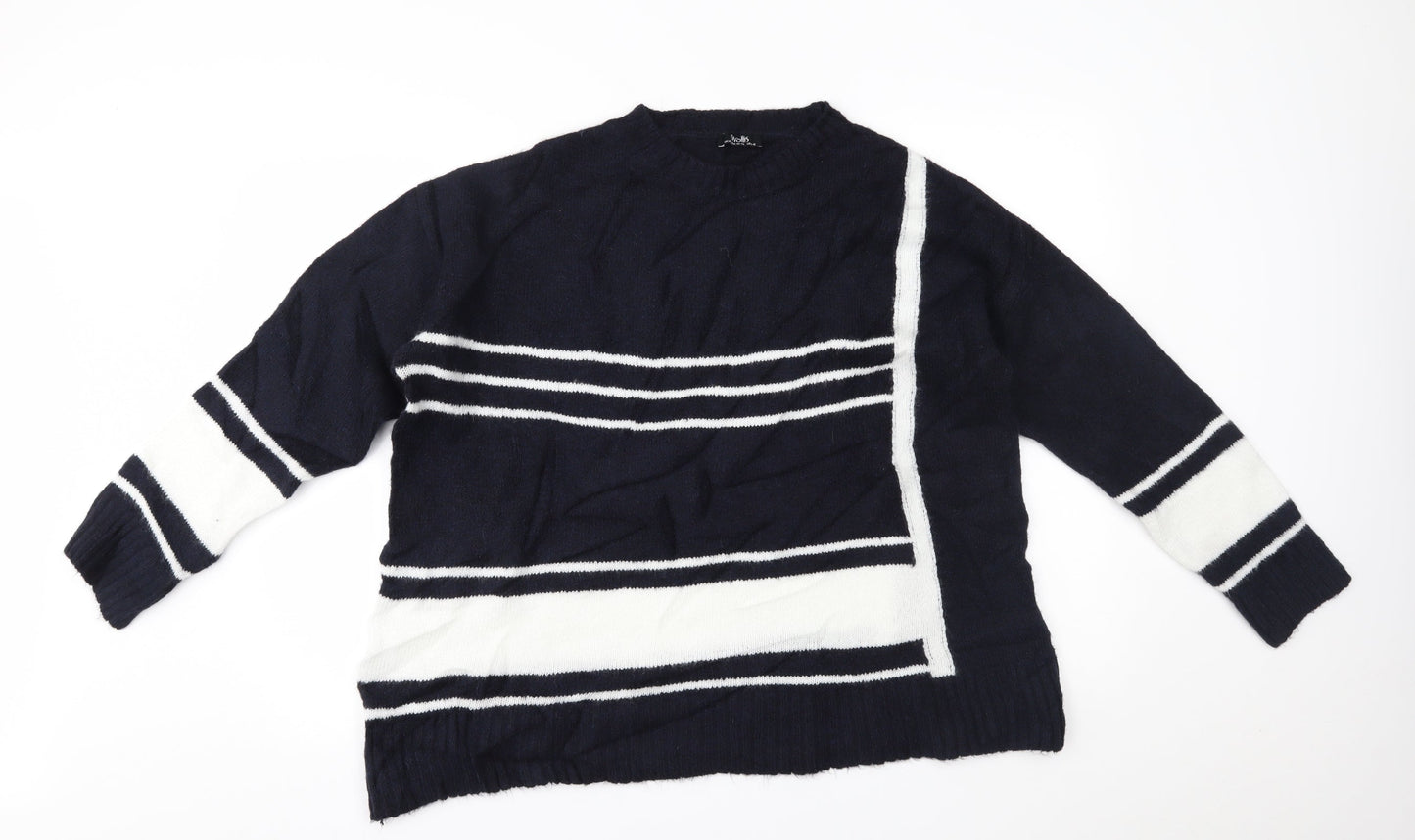 Wallis Womens Blue   Pullover Jumper Size M
