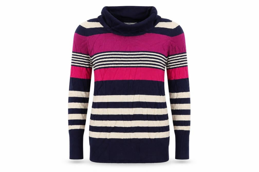 M&S Womens Multicoloured Striped  Pullover Jumper Size 10