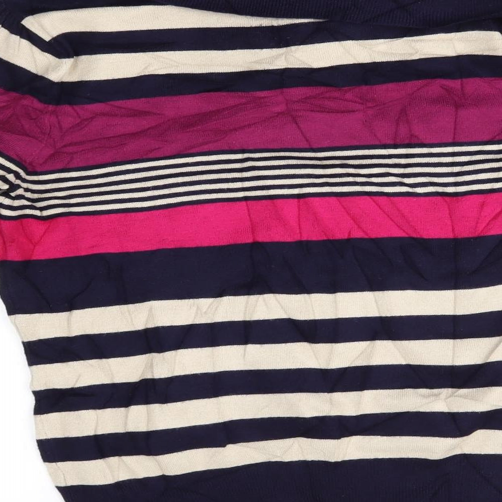 M&S Womens Multicoloured Striped  Pullover Jumper Size 10