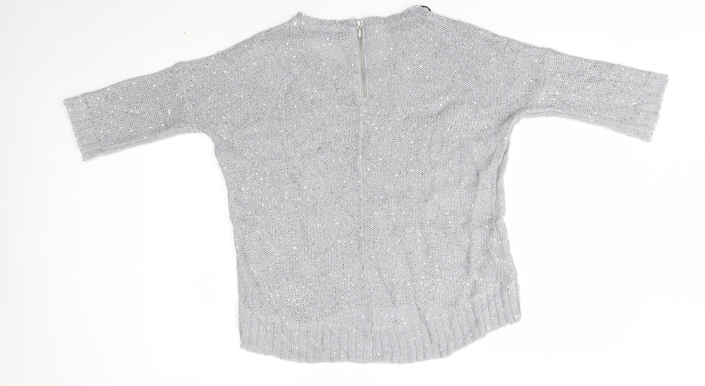 Warehouse Womens Grey   Pullover Jumper Size 10