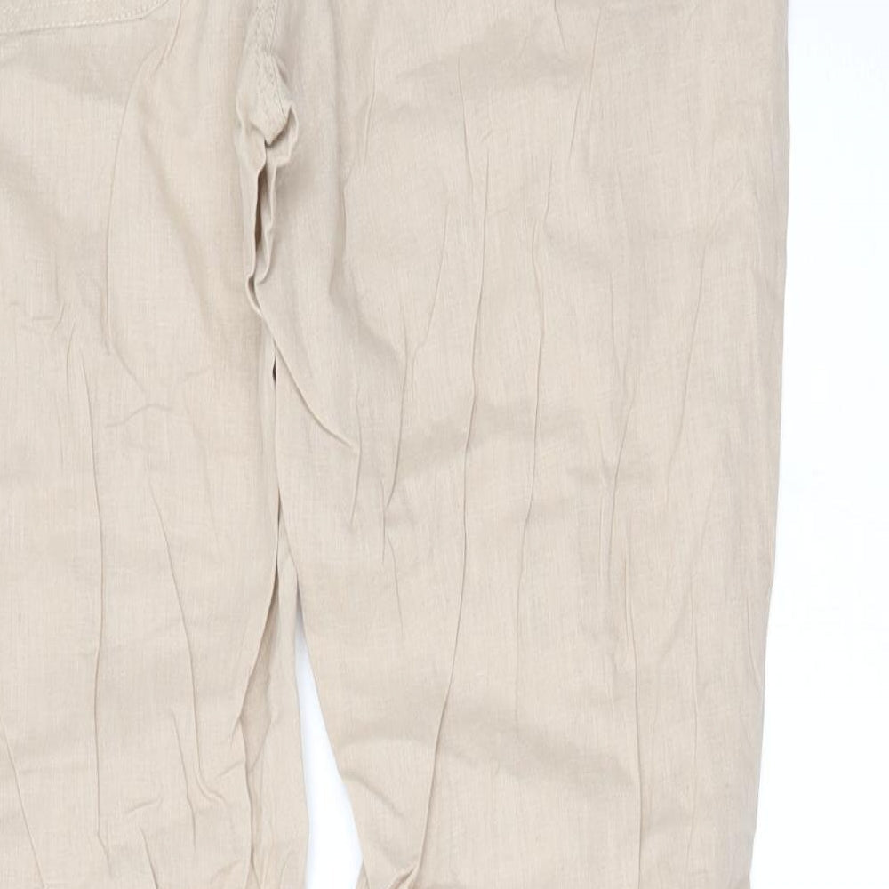 New Look Womens Beige   Trousers  Size 12 L28 in