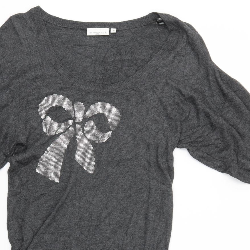 New Look Womens Grey   Pullover Jumper Size 10