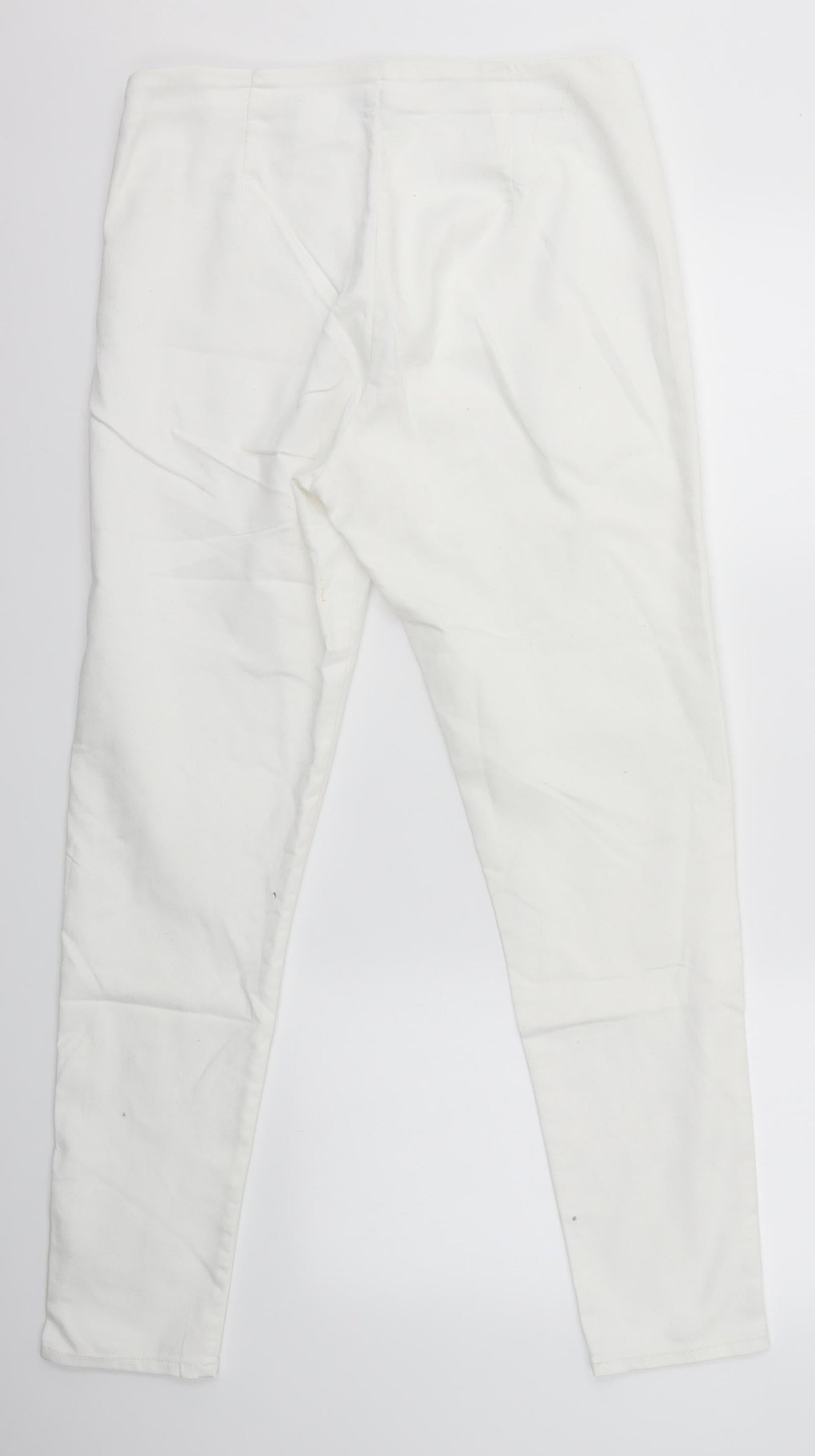 H&M Womens White   Skinny Jeans Size 14 L28 in
