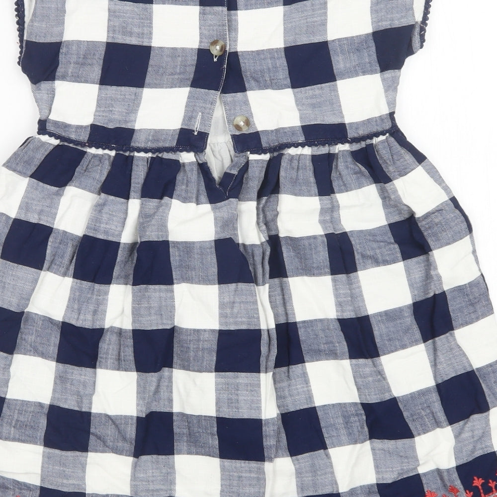 M&S Girls Multicoloured Check  A-Line  Size 4-5 Years