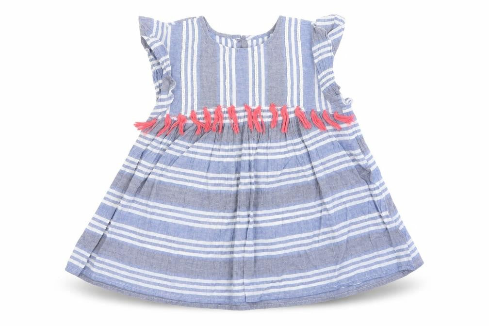 Matalan Girls Multicoloured Striped  A-Line  Size 7 Years