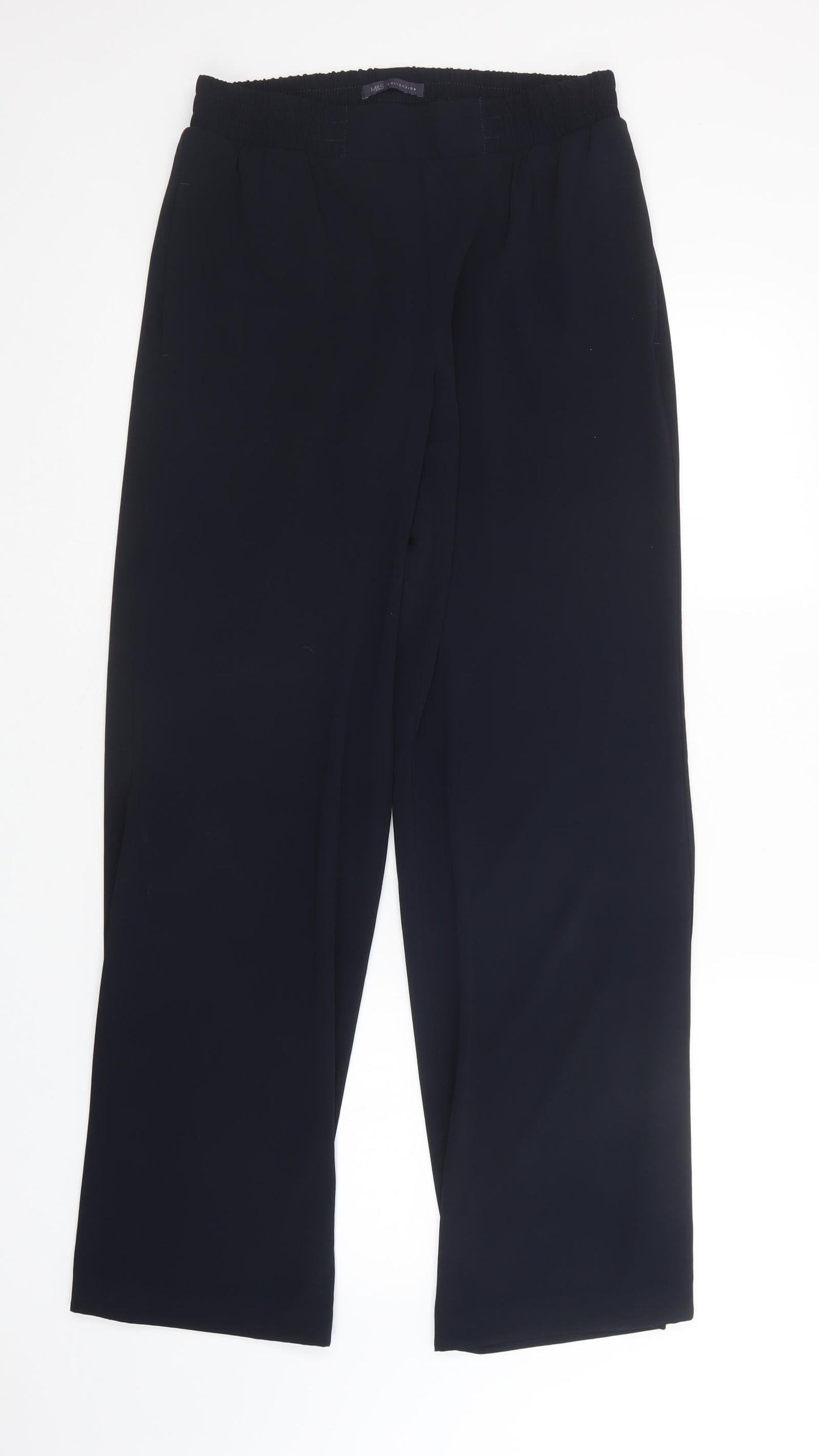 M&S Womens Black   Trousers  Size 10 L33 in
