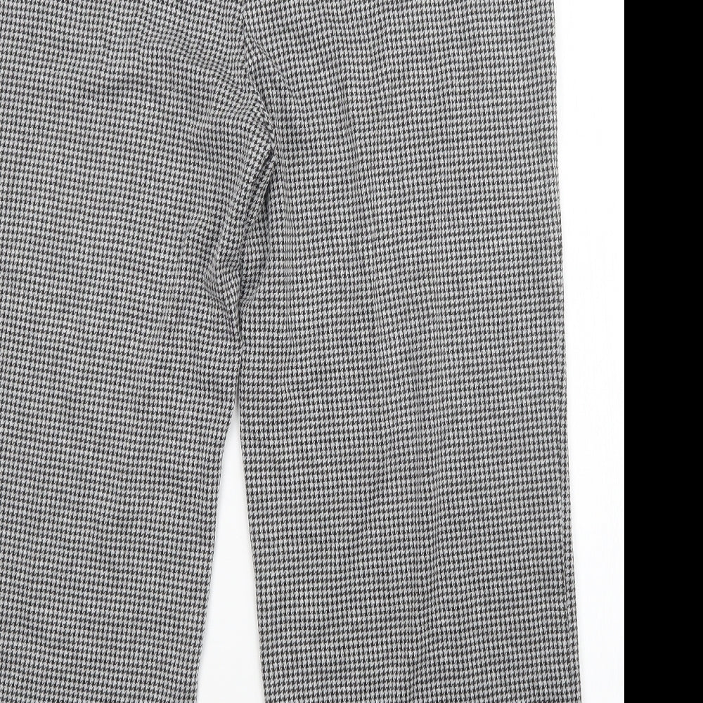 M&S Womens Multicoloured Check  Trousers  Size 20 L27 in