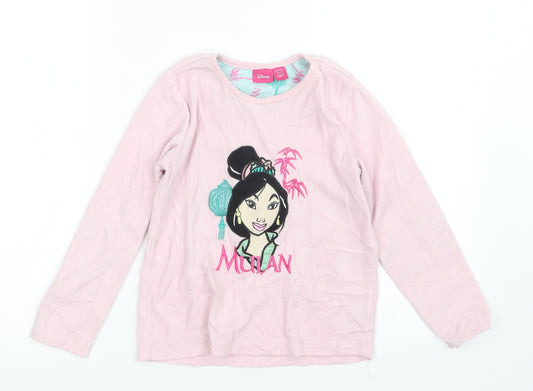 Primark Girls Pink   Top Pyjama Top Size 8-9 Years  - Mulan