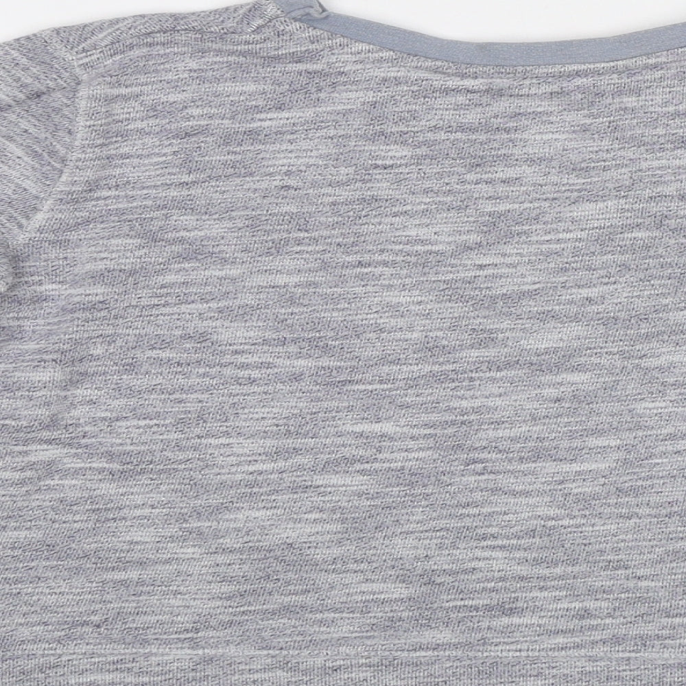 John Lewis Girls Grey Floral  Pullover Sweatshirt Size 7 Years  - Butterfly