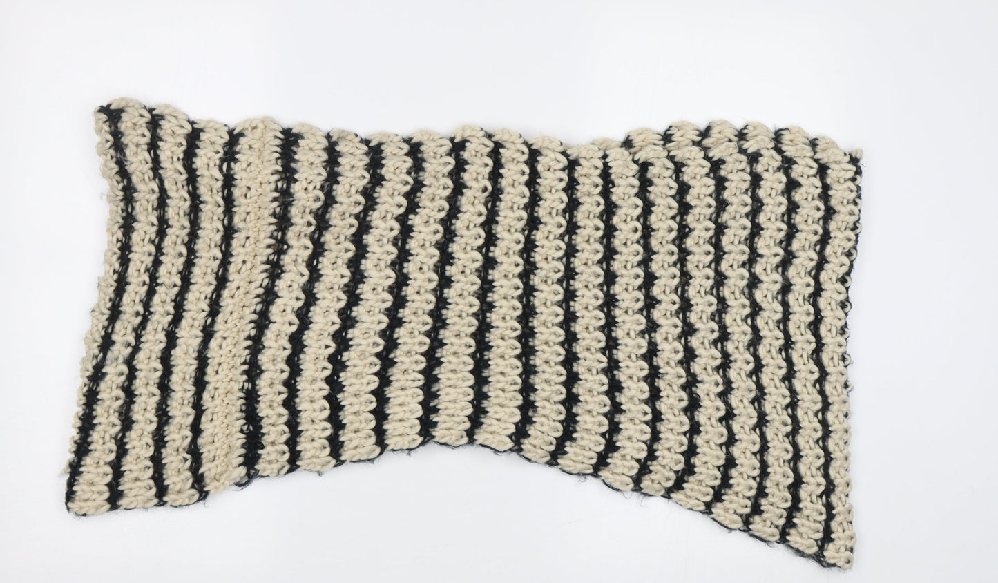 Preworn Womens Ivory Striped   Scarf   - Snood