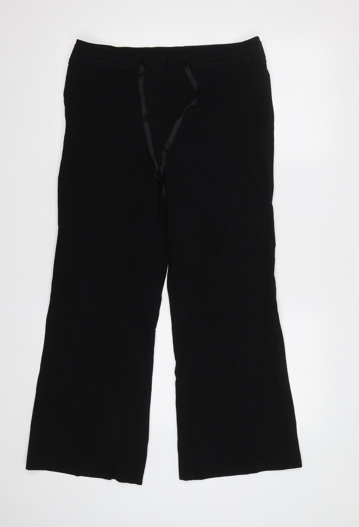 M&S Womens Black   Dress Pants Trousers Size 10 L28 in