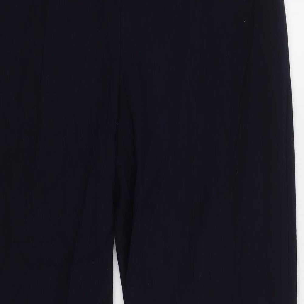 M&S Womens Blue   Dress Pants Trousers Size 10 L28 in