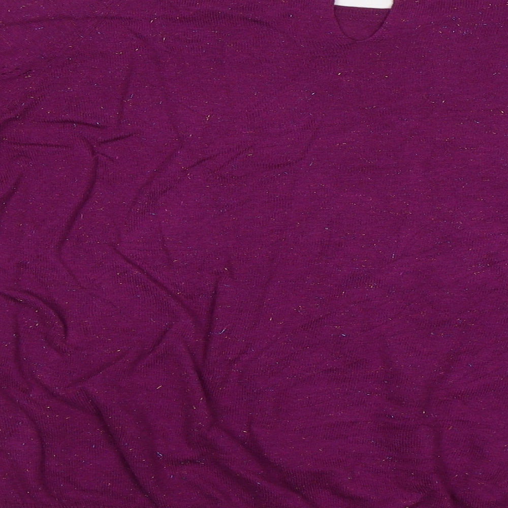 Encuentro Womens Purple  Knit Pullover Jumper Size S