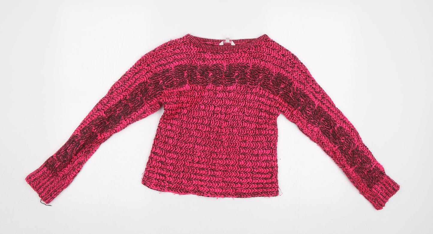 Miss E-Vie Girls Pink   Pullover Jumper Size 11-12 Years